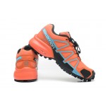 Women's Salomon Speedcross 4 Trail Running Shoes In Orange Black