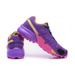 Women's Salomon Speedcross 4 Trail Running Shoes In Purple Rose Red