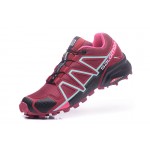 Women's Salomon Speedcross 4 Trail Running Shoes In Wine Black
