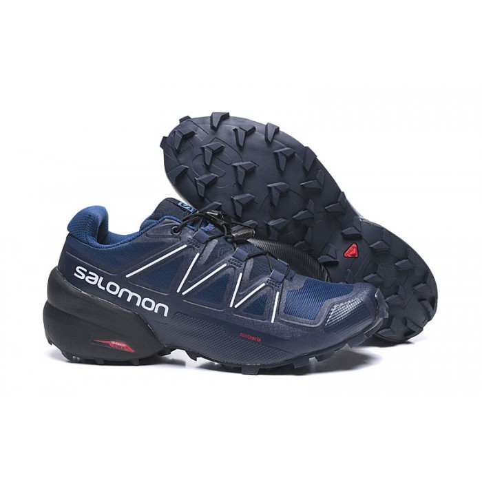 Salomon Speedcross 5 GTX Trail Running Shoes In Deep Blue White