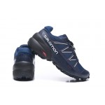 Salomon Speedcross 5 GTX Trail Running Shoes In Deep Blue White