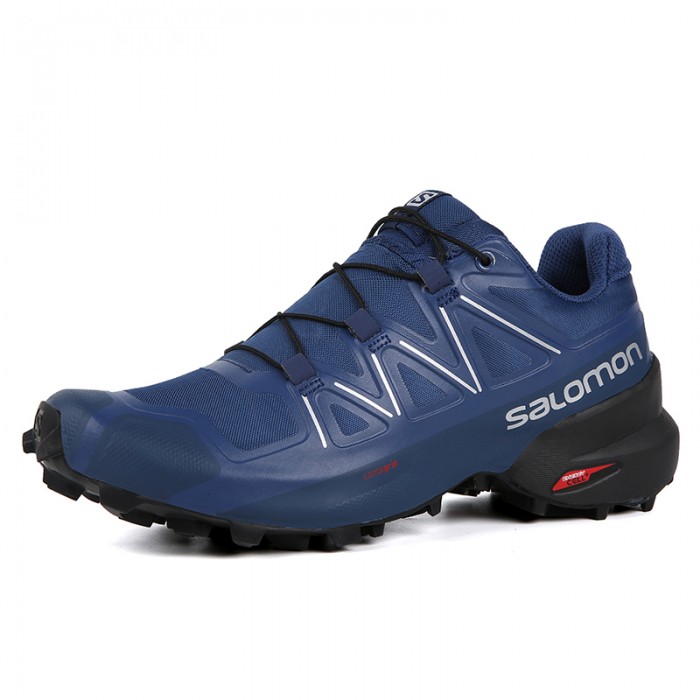 Men's Salomon Speedcross 5 GTX Trail Running Shoes Deep Blue-Salomon ...