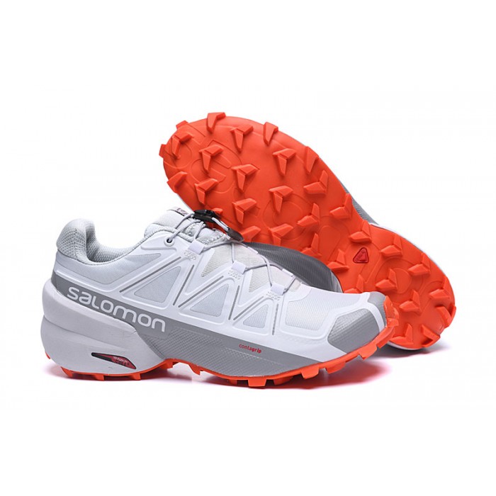 kussen Punt snelheid Men's Salomon Speedcross 5 GTX Trail Running Shoes White Grey-Street  Fashion Salomon Speedcross 5