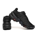Men's Salomon Speedcross 6 Trail Running Black Gray Shoes