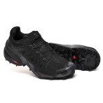 Men's Salomon Speedcross 6 Trail Running Black Gray Shoes