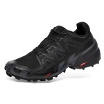 Men's Salomon Speedcross 6 Trail Running Black Gray Shoes