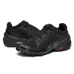 Men's Salomon Speedcross 6 Trail Running Black Gray Shoes