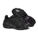 Men's Salomon Speedcross 6 Trail Running Black Gray Shoes