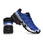 Men's Salomon Speedcross 6 Trail Running Blue White Shoes