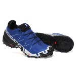 Men's Salomon Speedcross 6 Trail Running Blue White Shoes