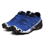 Men's Salomon Speedcross 6 Trail Running Blue White Shoes