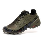 Men's Salomon Speedcross 6 Trail Running Gray Black Shoes