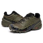 Men's Salomon Speedcross 6 Trail Running Gray Black Shoes