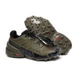 Men's Salomon Speedcross 6 Trail Running Gray Black Shoes