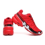 Men's Salomon Speedcross 6 Trail Running Red White Black Shoes