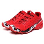 Men's Salomon Speedcross 6 Trail Running Red White Black Shoes