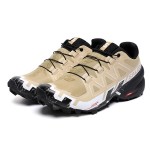 Men's Salomon Speedcross 6 Trail Running Sand White Black Shoes