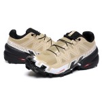 Men's Salomon Speedcross 6 Trail Running Sand White Black Shoes