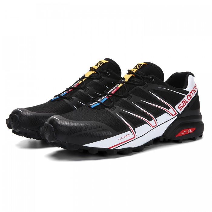 Men's Salomon Speedcross Pro Contagrip Shoes Black White-Salomon ...