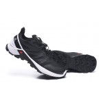 Men's Salomon Supercross Trail Running Black White Shoes