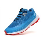 Salomon Ultra Glide Trail Running Shoes In Blue White Red For Men