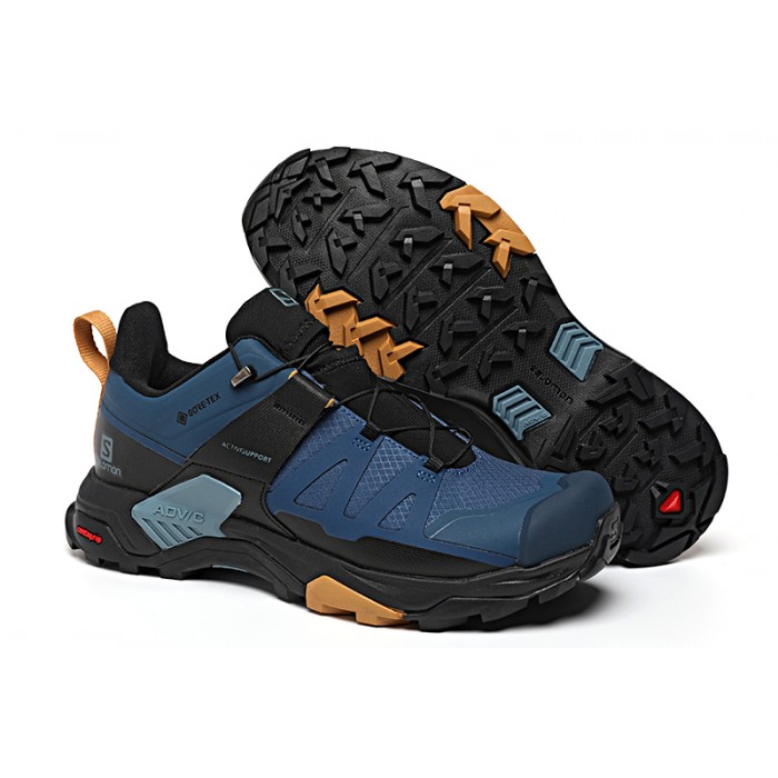 Salomon X Ultra 4 Gore-Tex Hiking Shoes In Dark Blue Black For Men