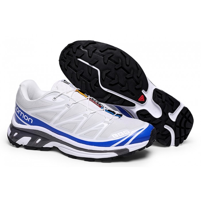 Salomon XT-6 Advanced Unisex Sportstyle Shoes In White Blue For Men
