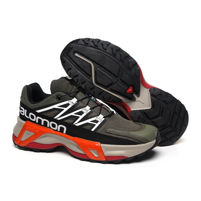 Men's Salomon XT Street Black Green Orange Shoes