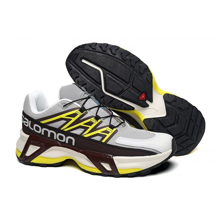 Men's Salomon XT Street Light Gray Yellow Shoes